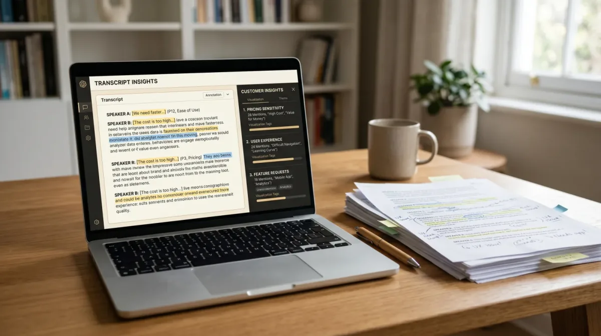 Using AI to Analyze Customer Interview Transcripts